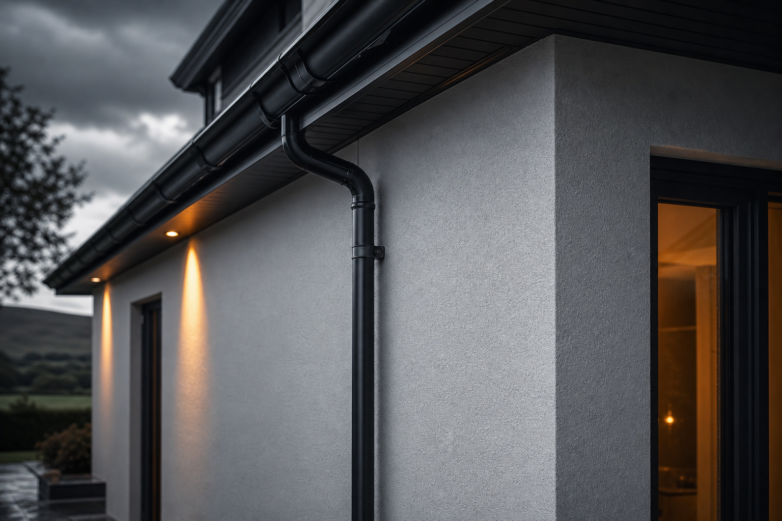 Exterior downpipe and render repair in Kilkenny